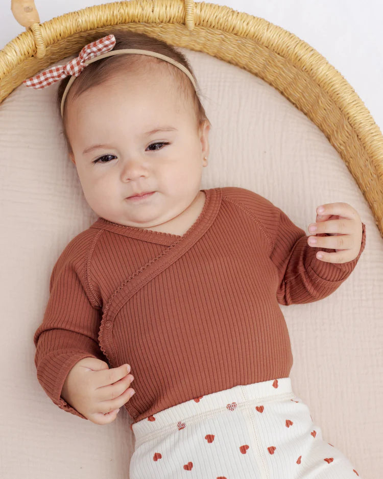 Quincy Mae Little Knot Headband || Red Gingham