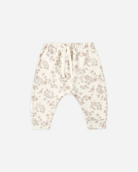 Quincy Mae Drawstring Pant || Floral Vine