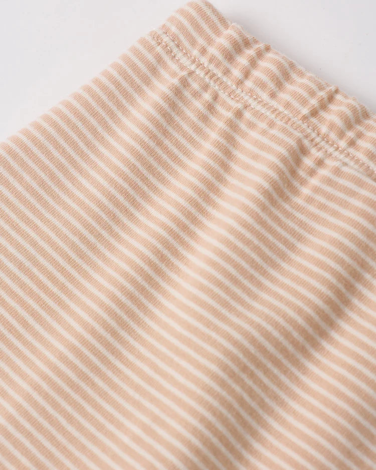 Quincy Mae Drawstring Pant || Melon Micro Stripe