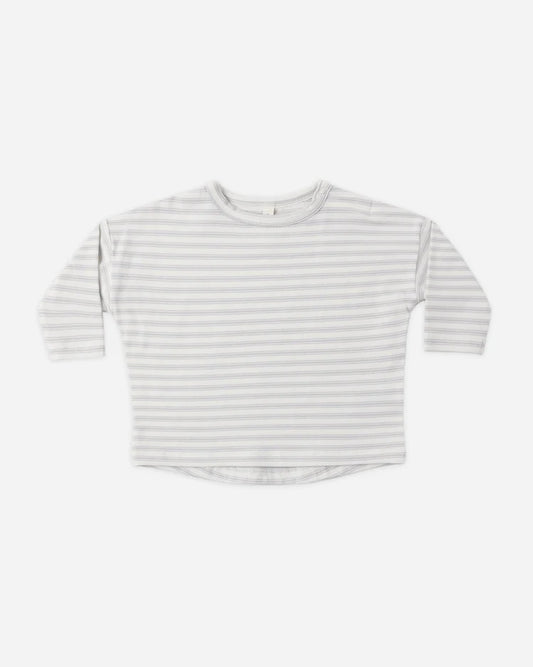 Quincy Mae Long Sleeve Tee || Cloud Stripe