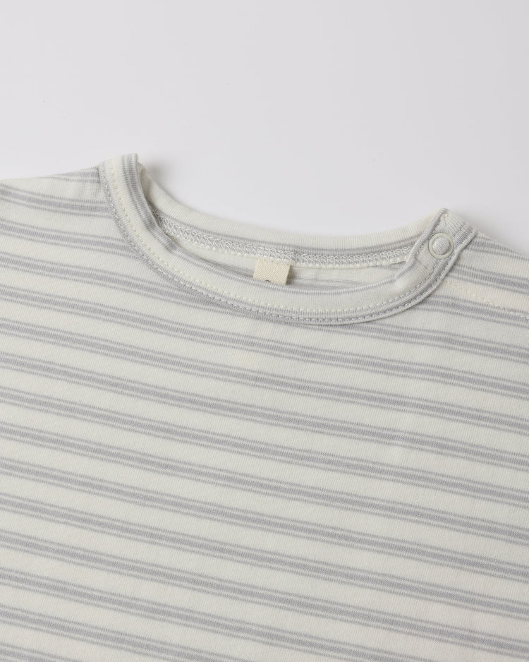 Quincy Mae Long Sleeve Tee || Cloud Stripe