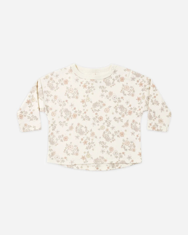 Quincy Mae Long Sleeve Tee || Floral Vine