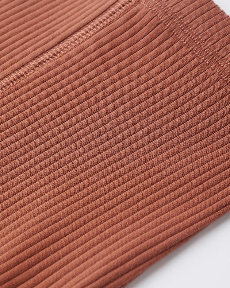 Quincy Mae Ribbed Legging || Red