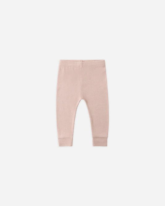 Quincy Mae Ribbed Legging || Blush