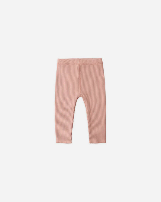 Quincy Mae Ribbed Legging || Pink
