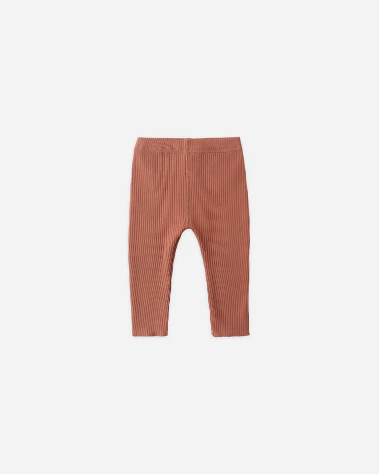 Quincy Mae Ribbed Legging || Red