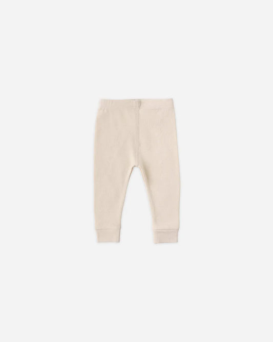 Quincy Mae Ribbed Legging || Ecru