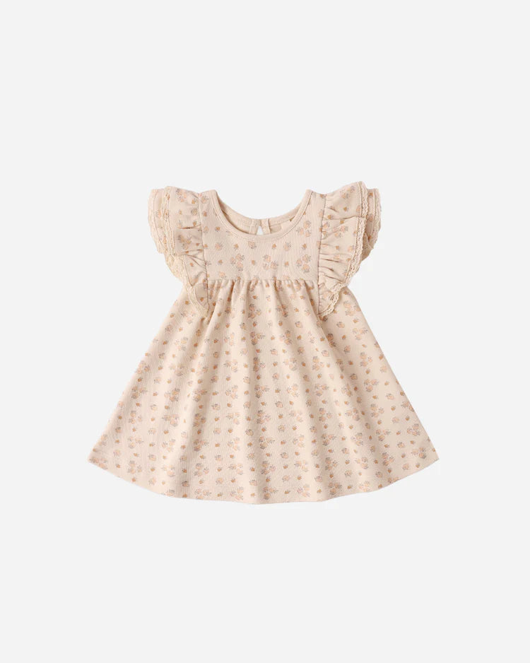 Quincy Mae Flutter Dress || Strawberries