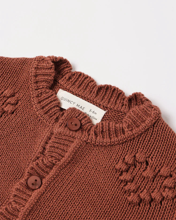 Quincy Mae Knit Cardigan | Red