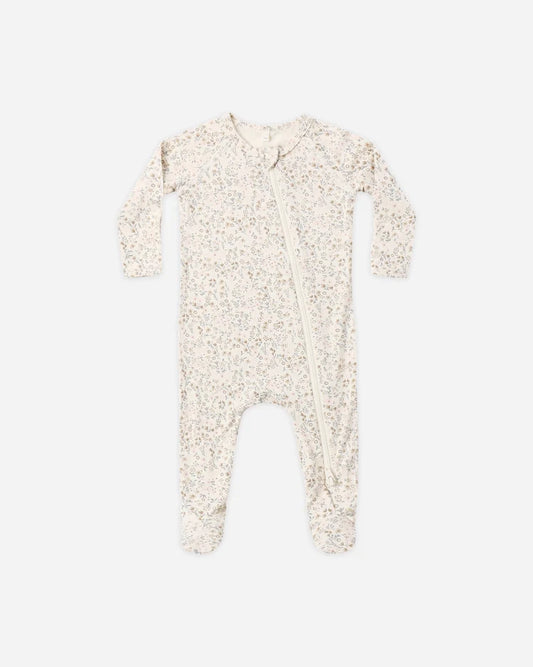 Quincy Mae Bamboo Zip Footie || Bloom