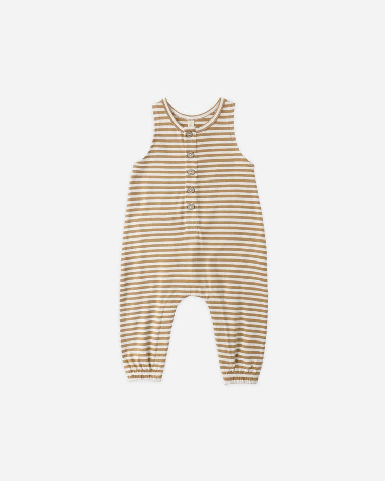 Quincy Mae Sleeve Jumpsuit || Honey Stripe