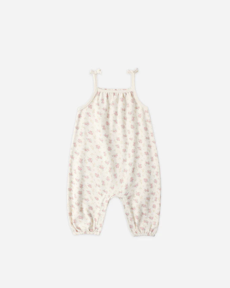 Quincy Mae Smocked Jumpsuit || Flower Field