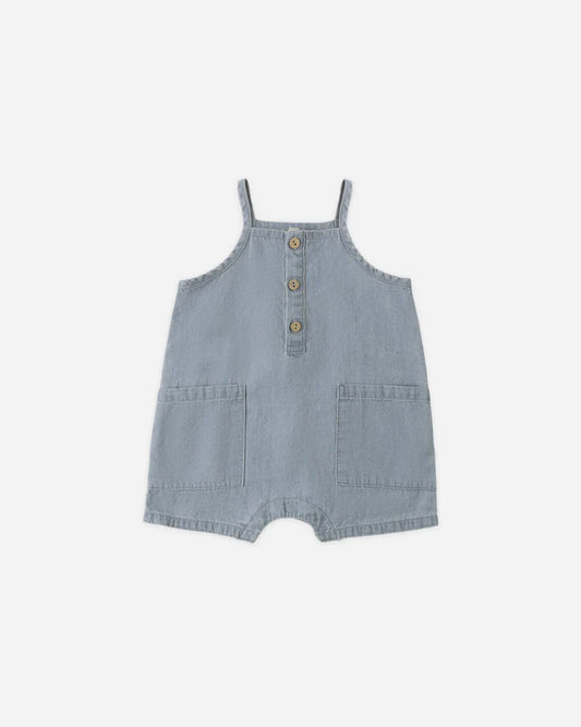 Quincy Mae Oakley Romper || Lightweight Denim
