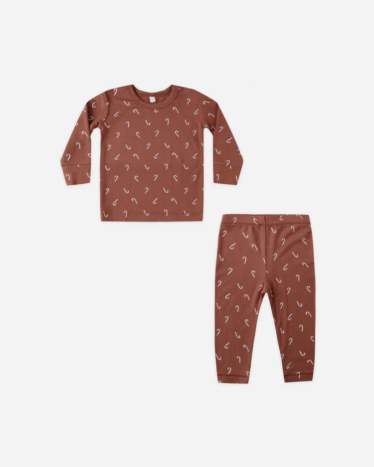 Quincy Mae Bamboo Pajama Set || Candy Cane