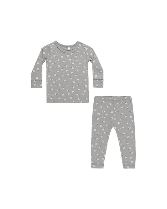 Quincy Mae Bamboo Pajama Set || Blue Ditsy