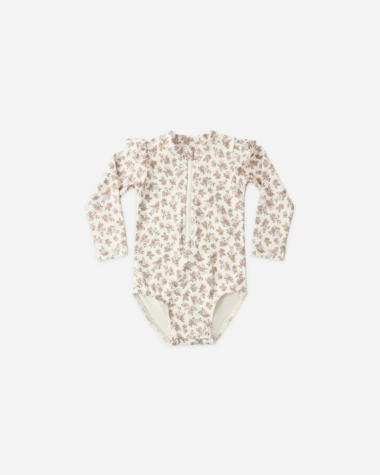 Quincy Mae Byron Rashguard One-Piece || Wildflower