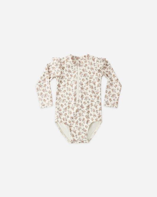 Quincy Mae Byron Rashguard One-Piece || Wildflower