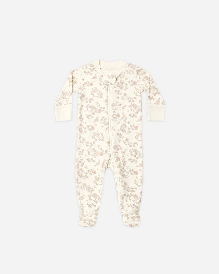 Quincy Mae Sleeper Footie || Floral Vine
