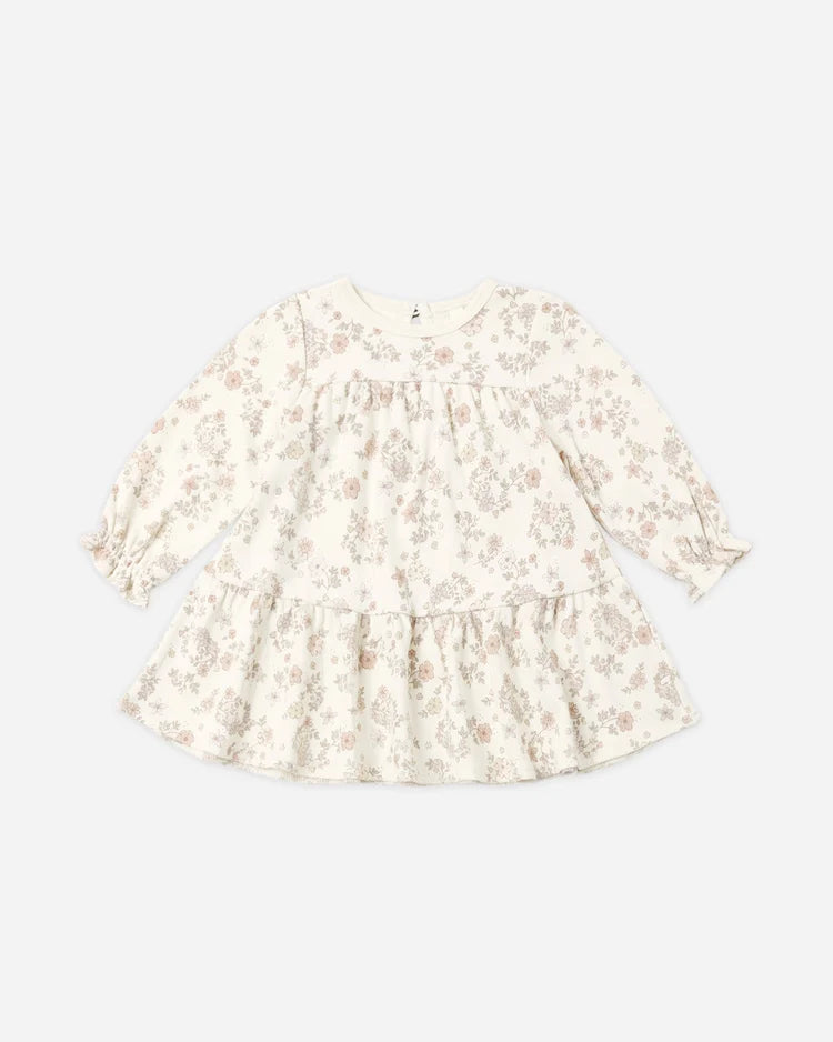 Quincy Mae Tiered Jersey Dress || Floral Vine