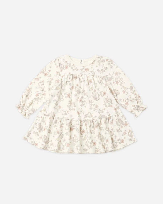 Quincy Mae Tiered Jersey Dress || Floral Vine
