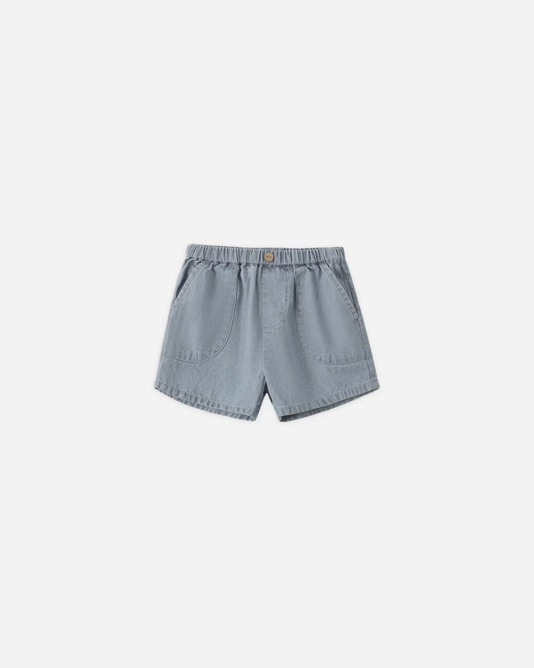 Quincy Mae Utility Short || Lightweight Denim