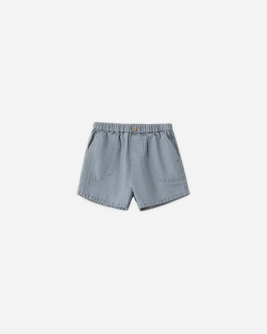 Quincy Mae Utility Short || Lightweight Denim