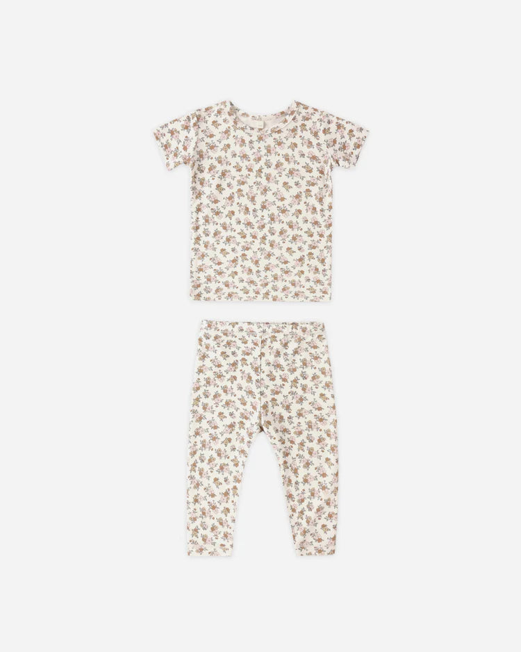 Quincy Mae Bamboo Short Sleeve Pajama Set || Wildflower