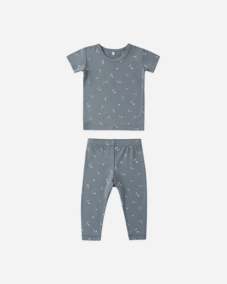 Quincy Mae Bamboo Short Sleeve Pajama Set || Starlight