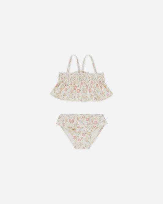 Quincy Mae Smocked Ruffle Bikini || Bloom