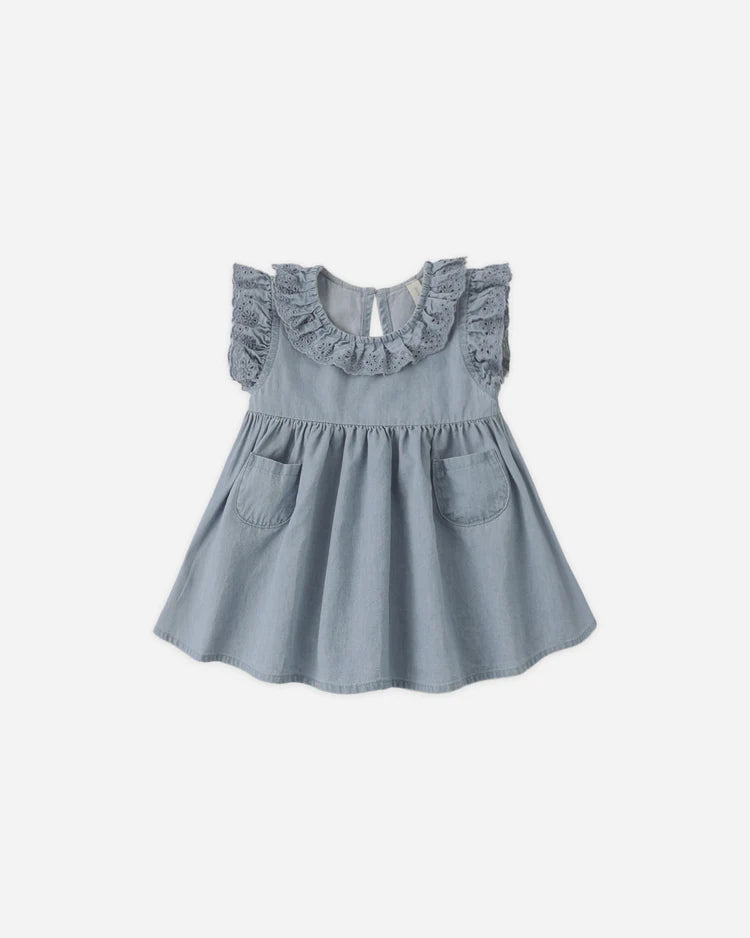 Quincy Mae Sophie Dress || Lightweight Denim