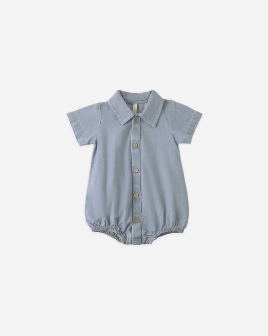 Quincy Mae Matteo Romper || Lightweight Denim