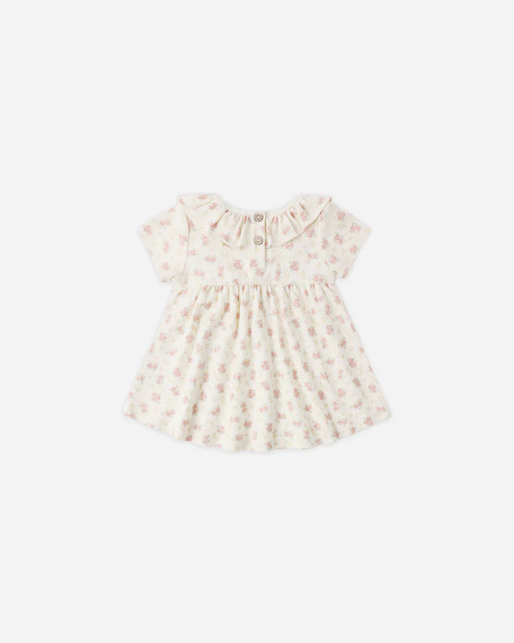 Quincy Mae Ruffle Collar Jersey Dress || Flower Field