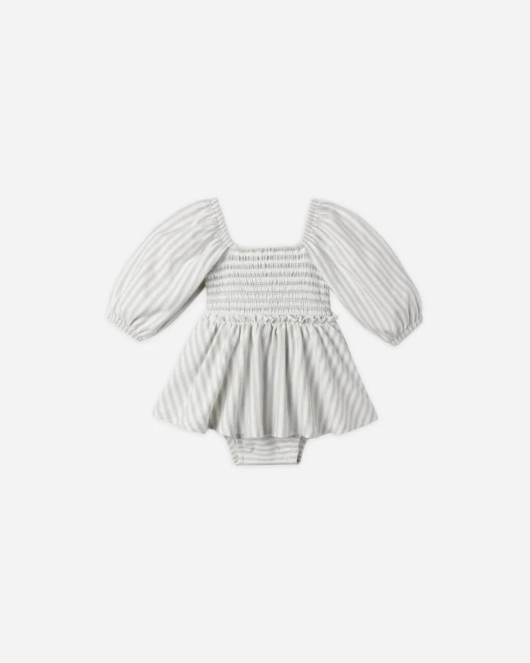Quincy Mae Lainey Romper || Cloud Stripe