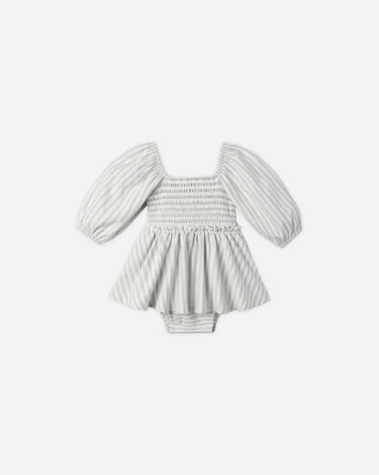 Quincy Mae Lainey Romper || Cloud Stripe