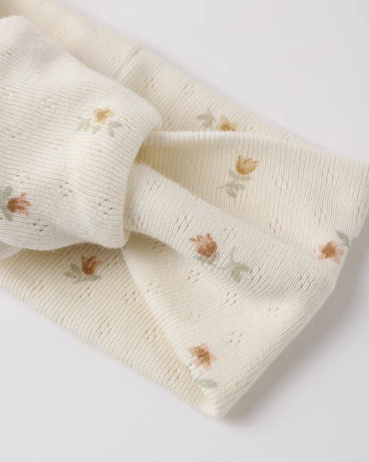Quincy Mae Pointelle Knotted Headband || Petit Fleur