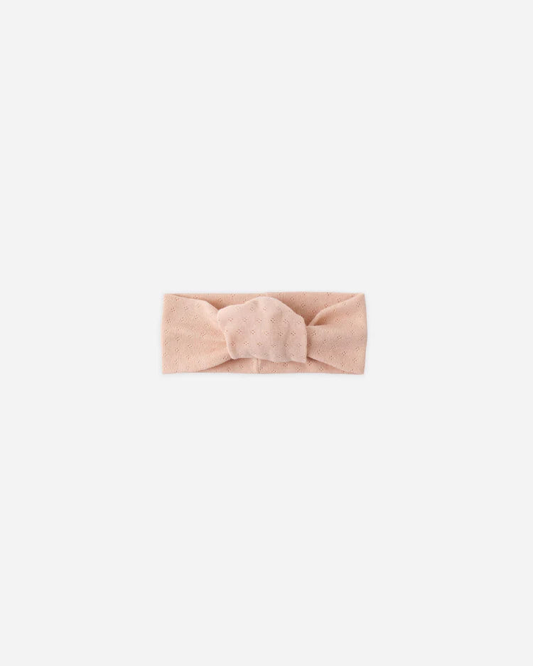 Quincy Mae Pointelle Knotted Headband || Melon