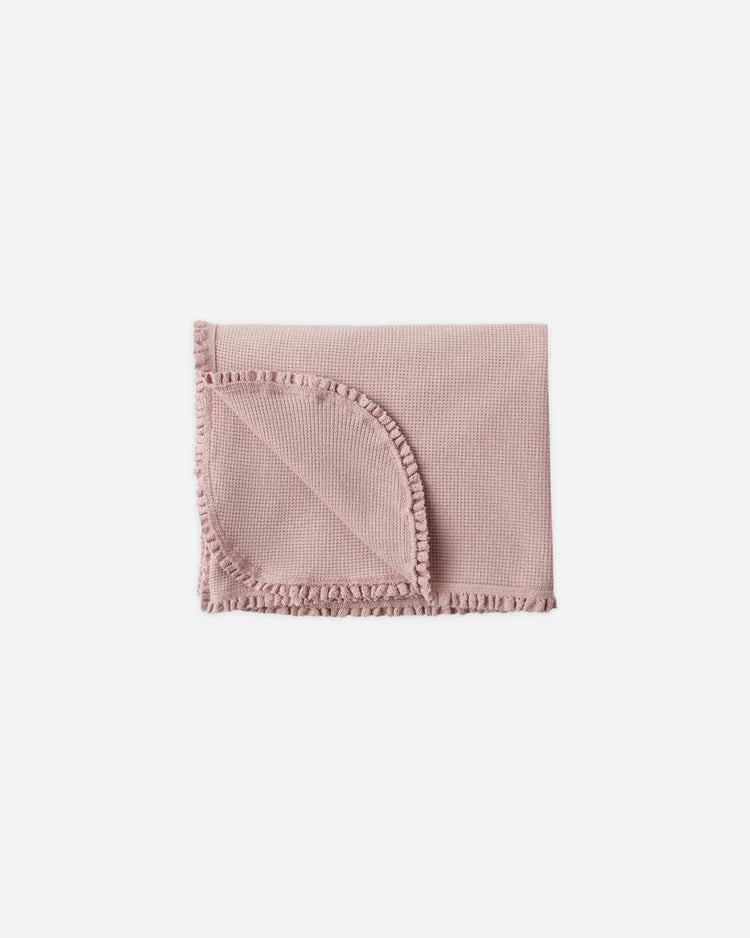 Quincy Mae Waffle Baby Blanket || Mauve