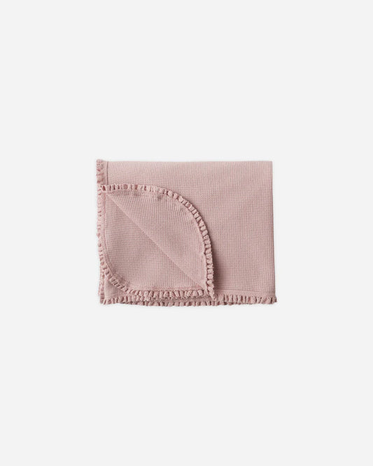 Quincy Mae Waffle Baby Blanket || Mauve