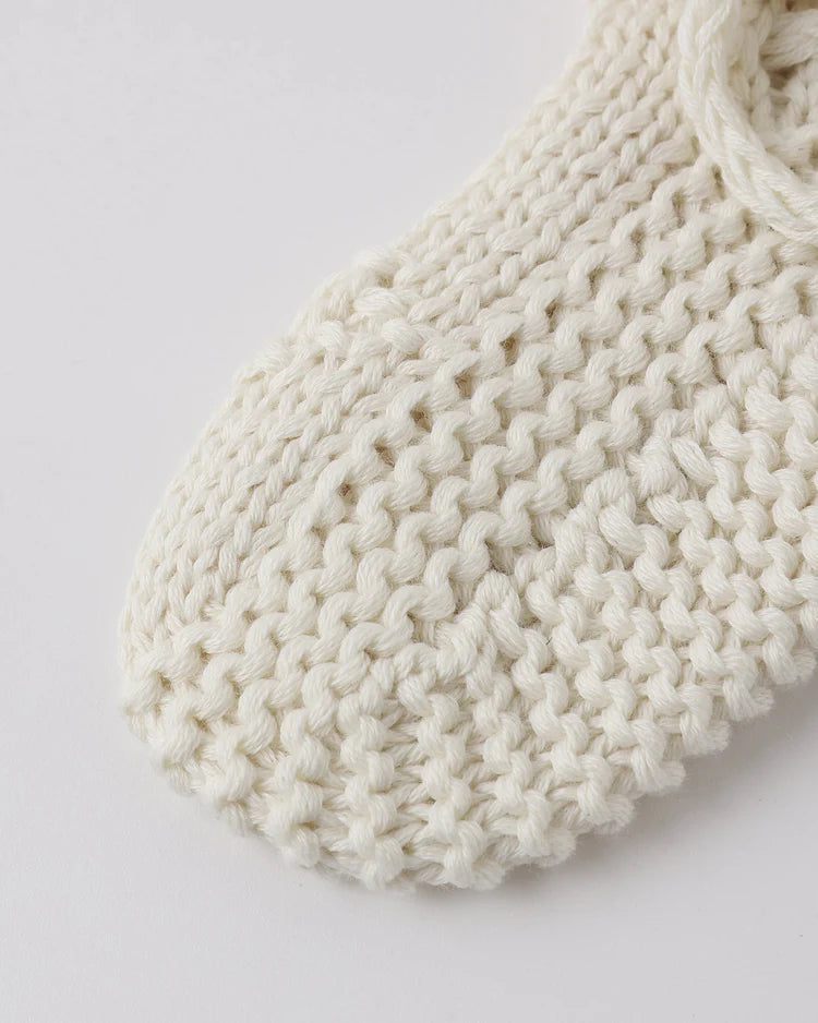 Quincy Mae Knit Booties || Natural