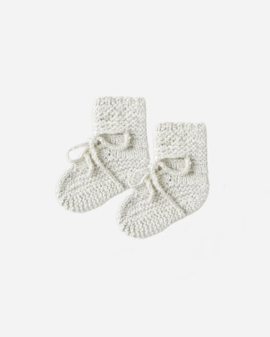 Quincy Mae Knit Booties || Heathered Blue