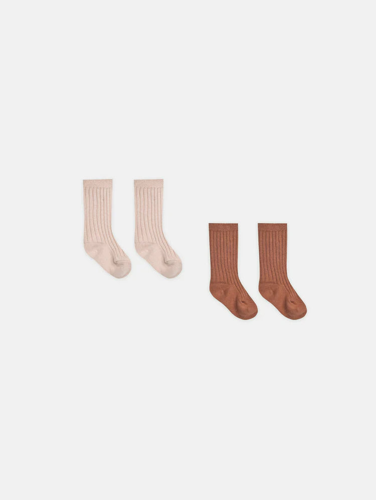 Quincy Mae Sock Set || Blush, Poppy
