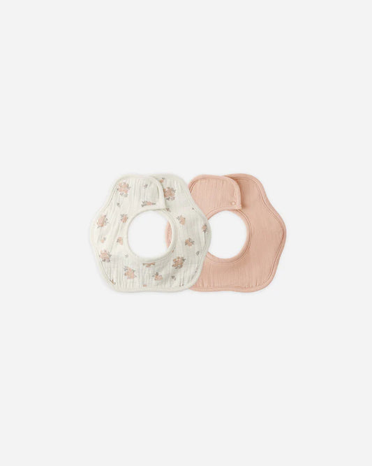 Quincy Mae Flower Bib Pack || Garden Rose, Melon