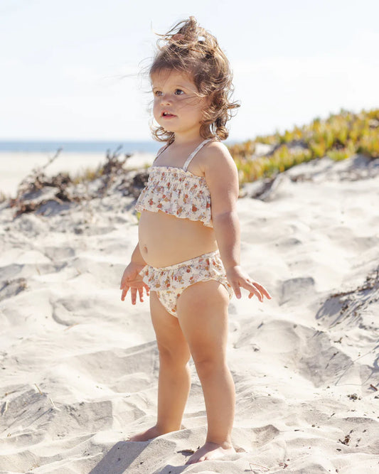 Quincy Mae Smocked Ruffle Bikini || Bloom