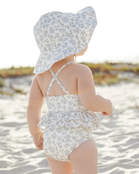 Quincy Mae Sun Hat || Blue Floral
