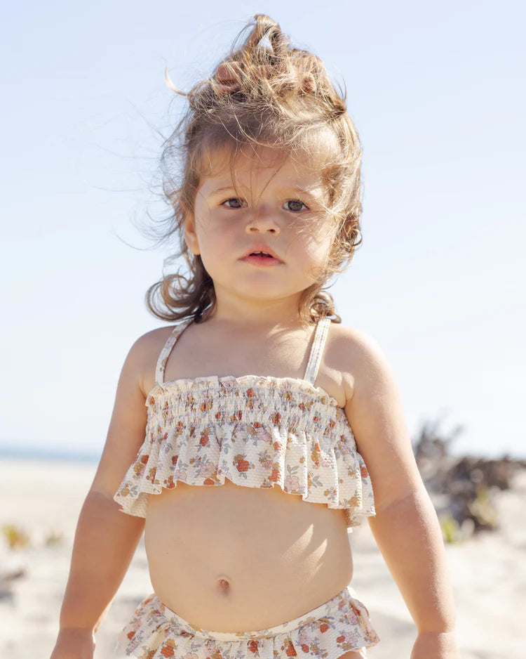 Quincy Mae Smocked Ruffle Bikini || Bloom
