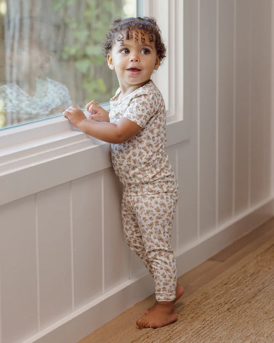 Quincy Mae Bamboo Short Sleeve Pajama Set || Wildflower