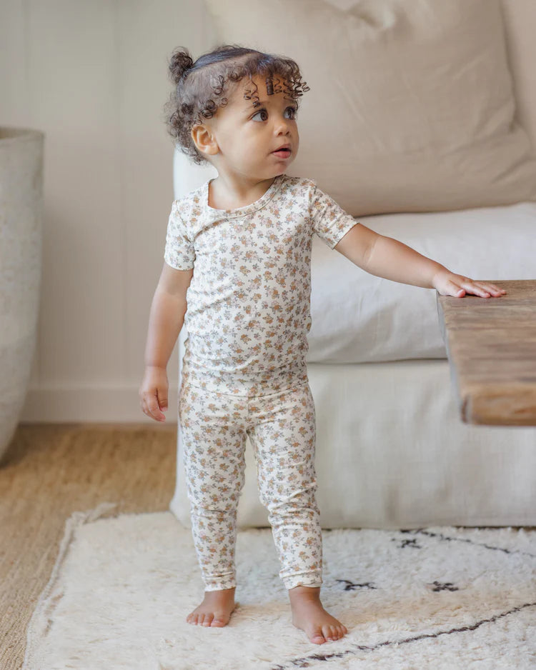 Quincy Mae Bamboo Short Sleeve Pajama Set || Wildflower