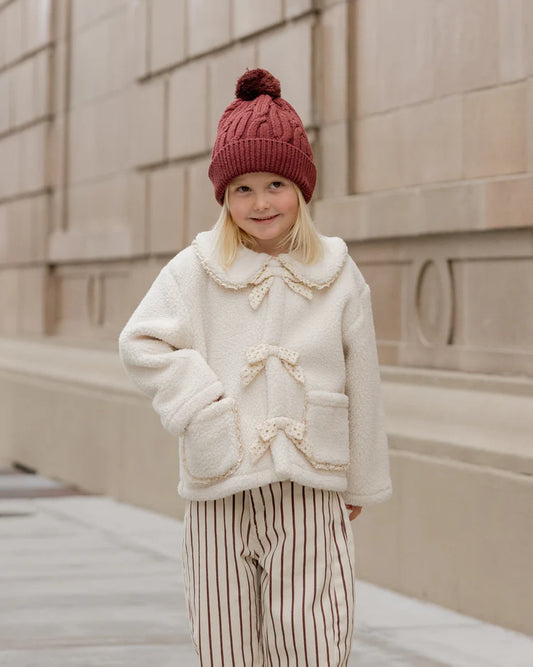 Rylee + Cru Kids Sheraling Collared Coat || Natural