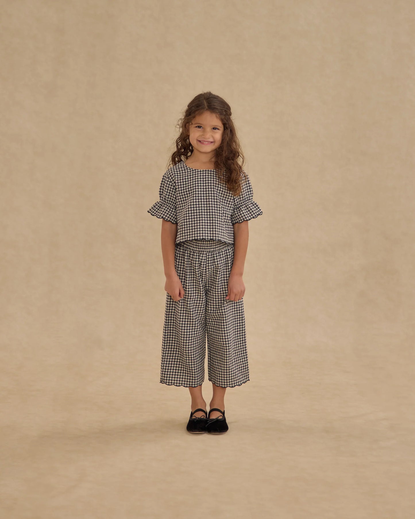 PRE-ORDER Rylee + Cru Francie Blouse || Black Gingham