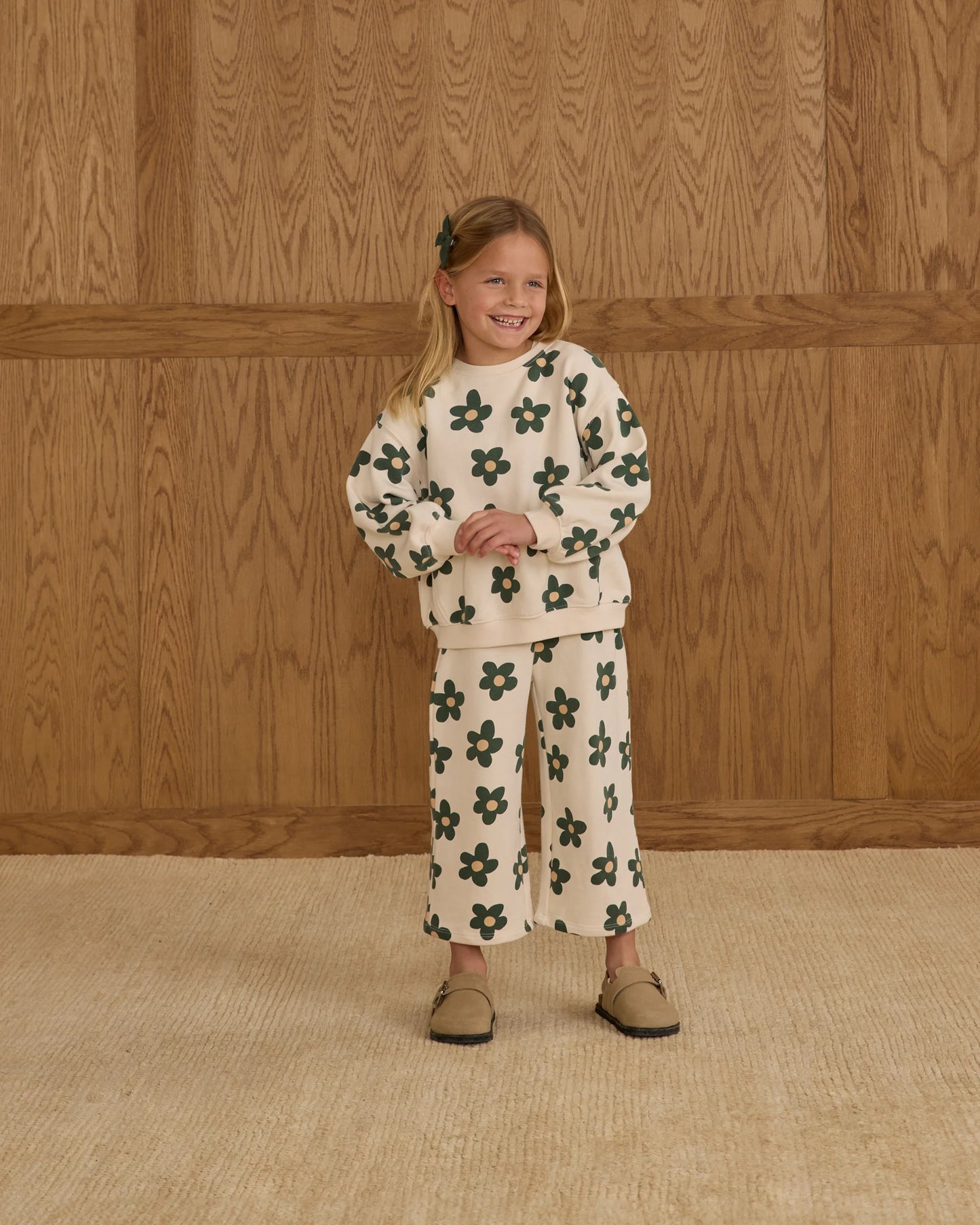 PRE-ORDER Rylee + Cru Wide Leg Sweatpant || Daisy